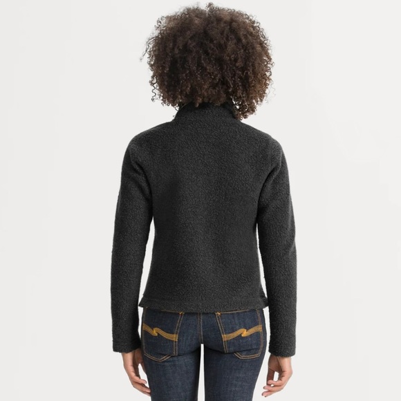 Nau Randygoat Black Charcoal Shearling Zip-Up Jacket - Picture 2 of 12